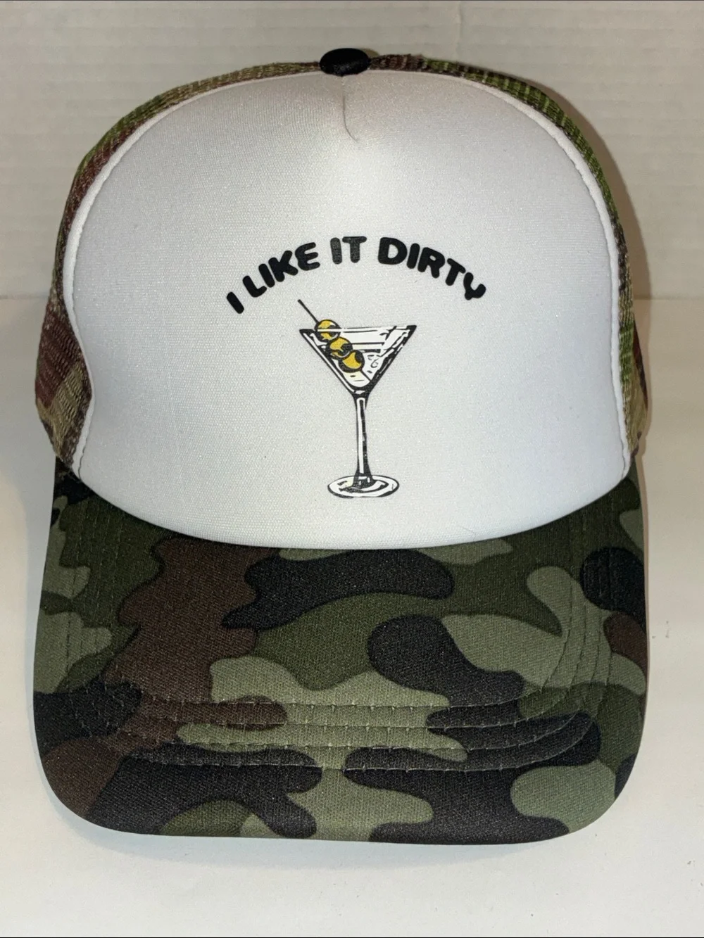 I Like It Dirty Camo Trucker Hat Unisex